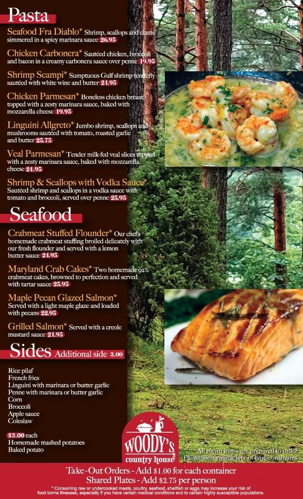 Woody's Country House - Blakeslee, PA menu_pic