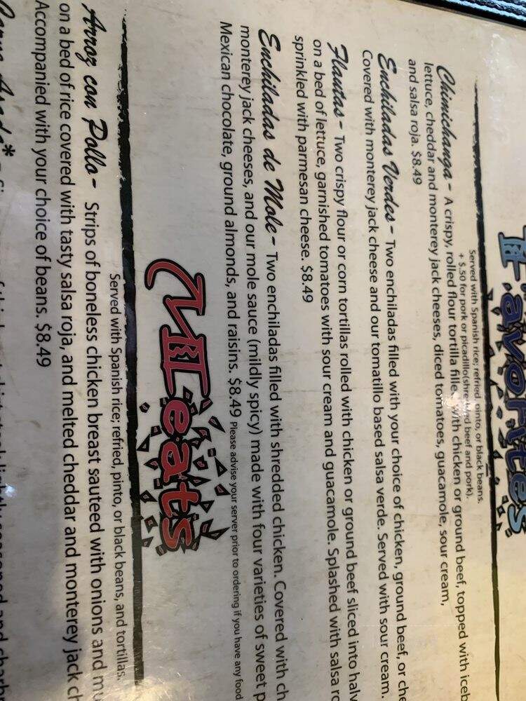 El Toro Viejo - Logan, UT menu_pic
