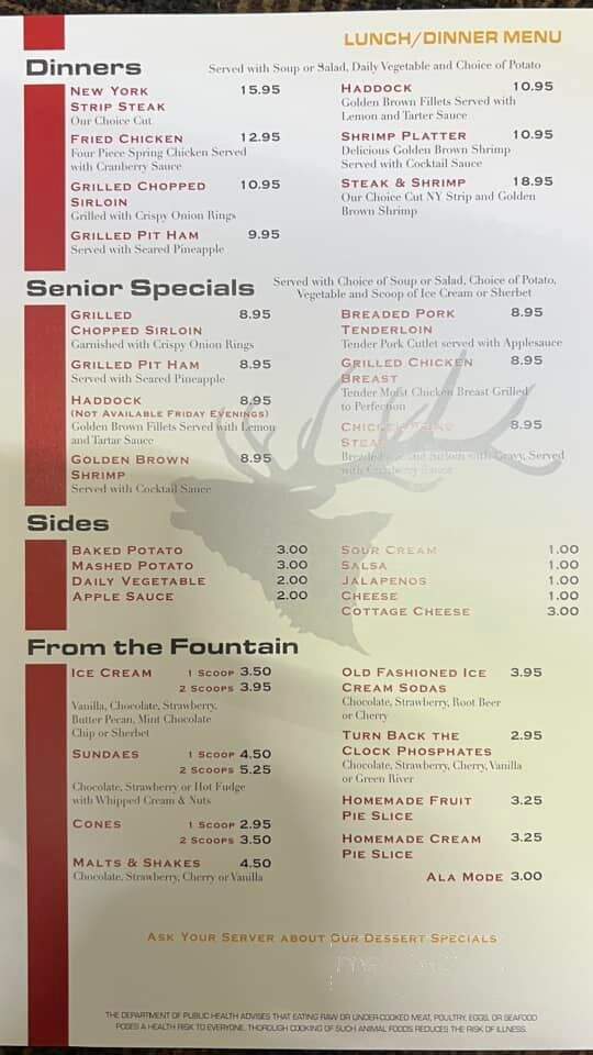 Elk Restaurant - Elkhorn, WI menu_pic