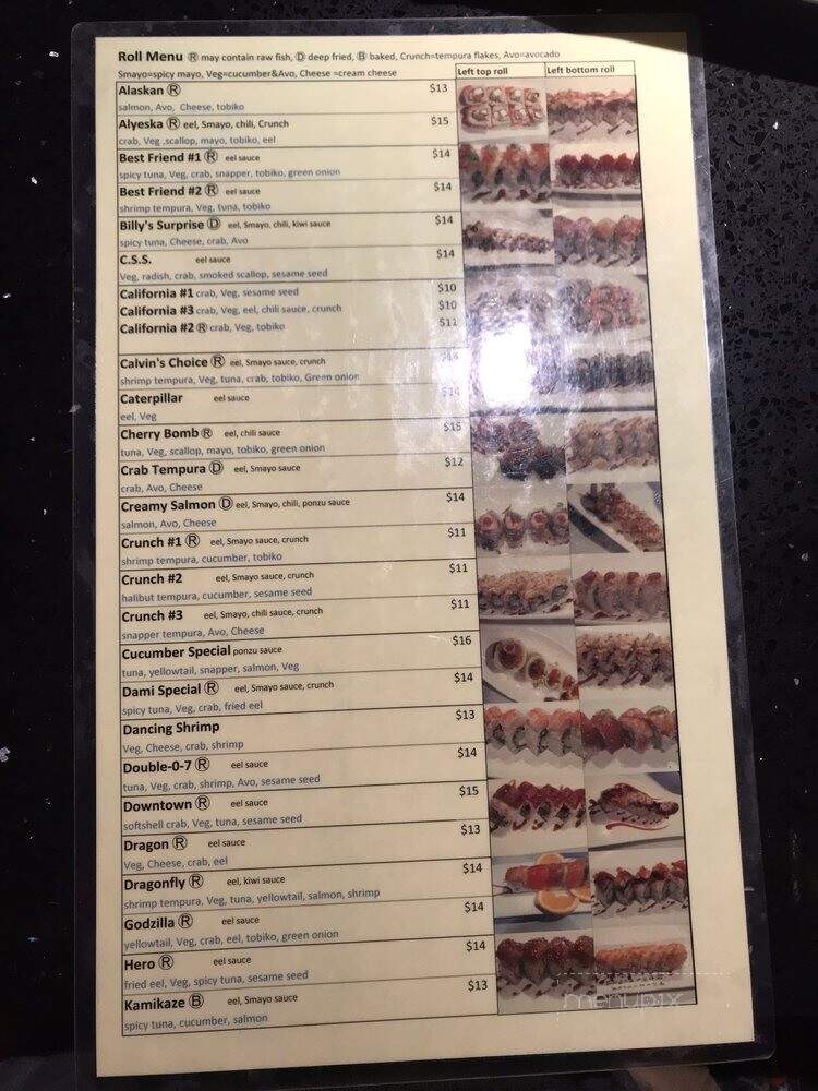 Dami Japanese Restaurant - Anchorage, AK menu_pic