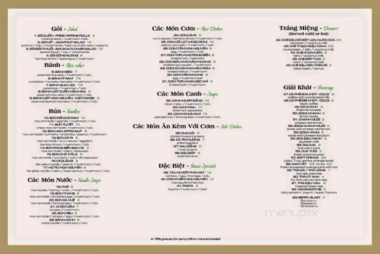 Quan Hy Restaurant - Westminster, CA menu_pic