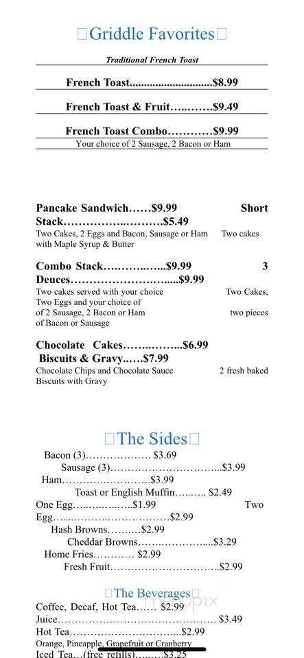 Blondie's Grill - Running Springs, CA menu_pic