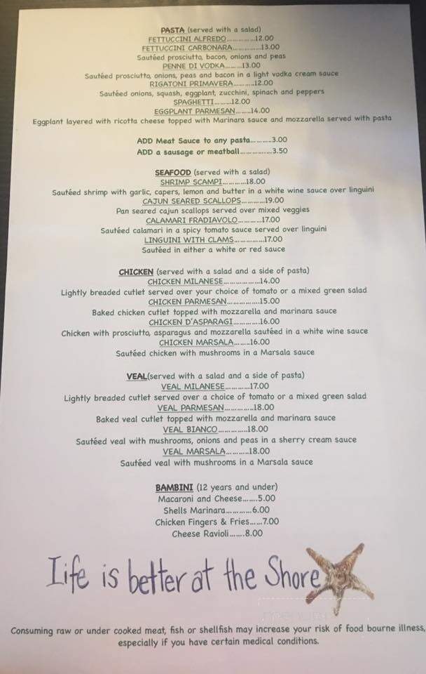 DeNovellis by the Shore - Clinton, CT menu_pic