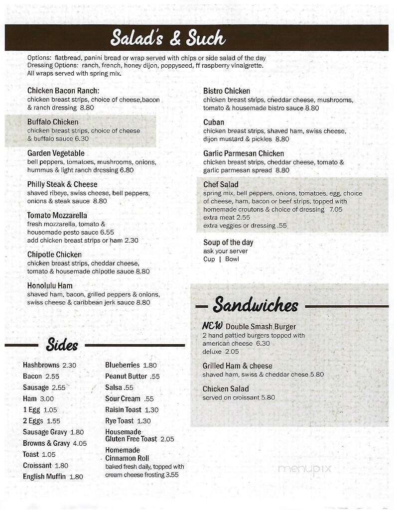 Mug Shots Coffee House & Eatery - Syracuse, IN menu_pic