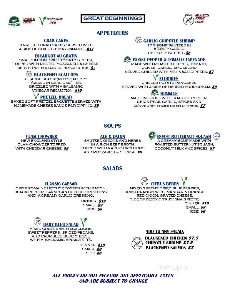 Tanner's Inn and Dining - Magnetawan, ON menu_pic