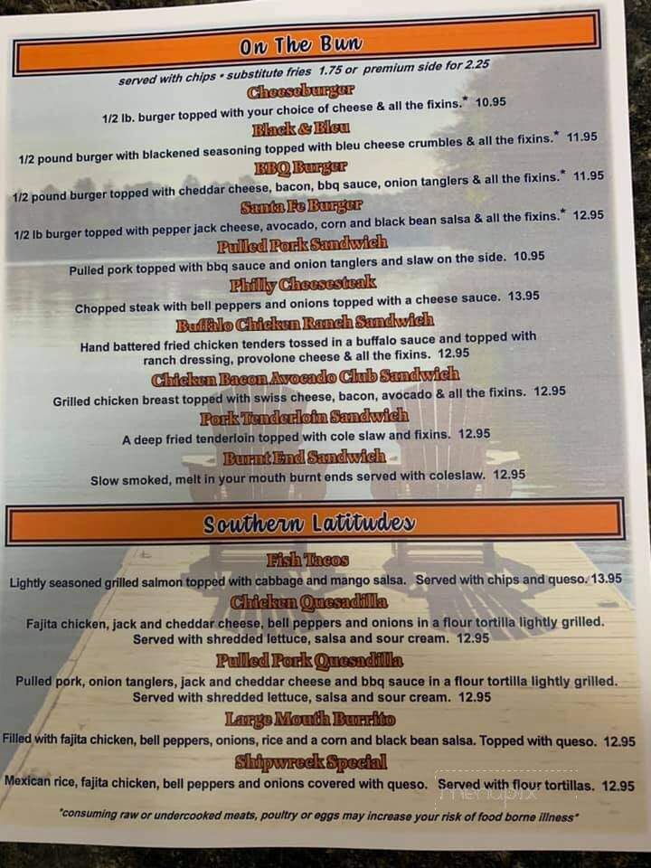 SS Dockside Cafe and Pub - Branson, MO menu_pic