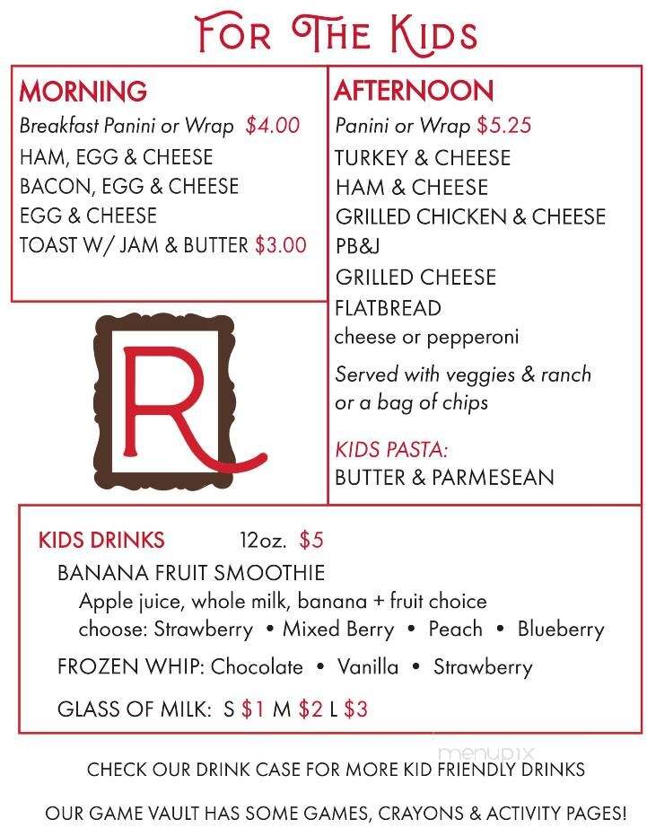 Ruckus Coffee Gallery & Cafe - Pittsburgh, PA menu_pic