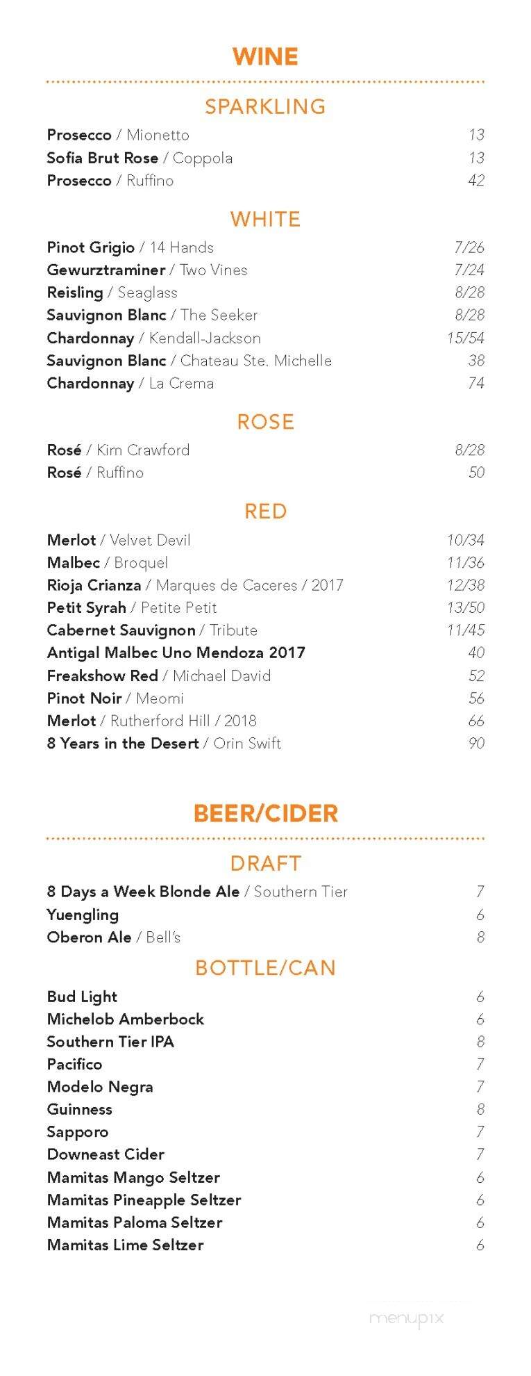 3 Taps - Chautauqua, NY menu_pic