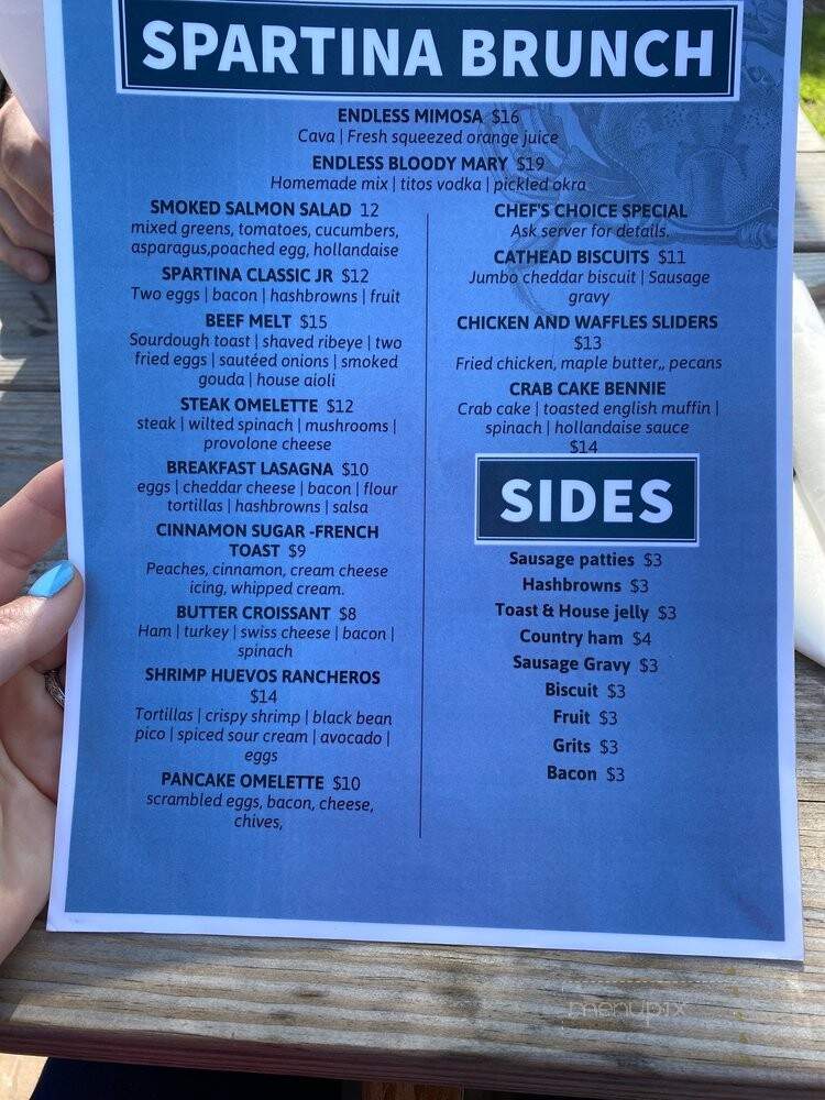 Spartina Grill - Darien, GA menu_pic