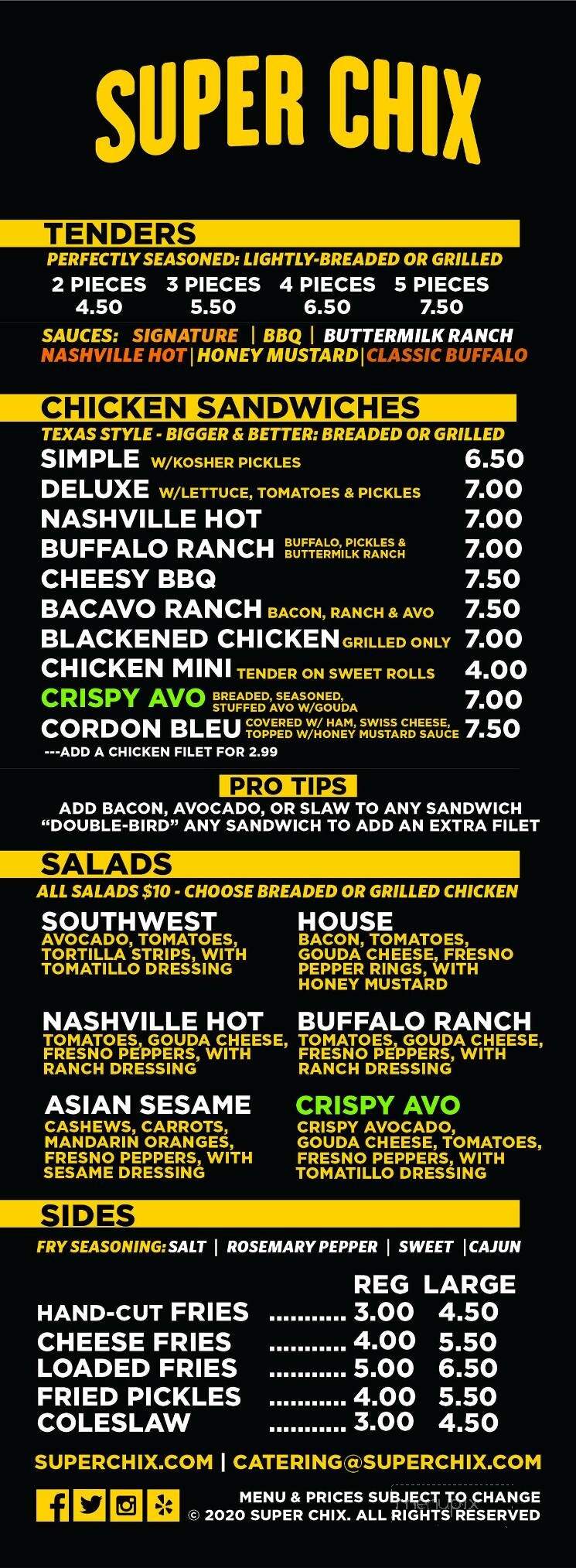 Super Chix - Peachtree City, GA menu_pic
