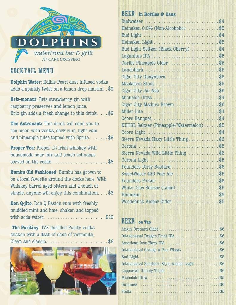 Dolphins Waterfront Bar & Grill - Merritt Island, FL menu_pic