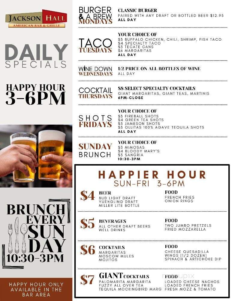 Jackson Hall - East Islip, NY menu_pic