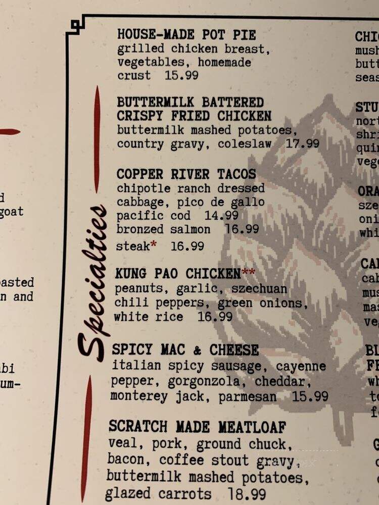 Copper River Restaurant - Hillsboro, OR menu_pic