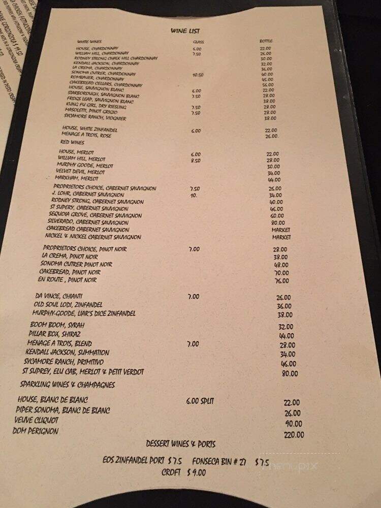 The Grill at Antlers Inn - Twin Peaks, CA menu_pic