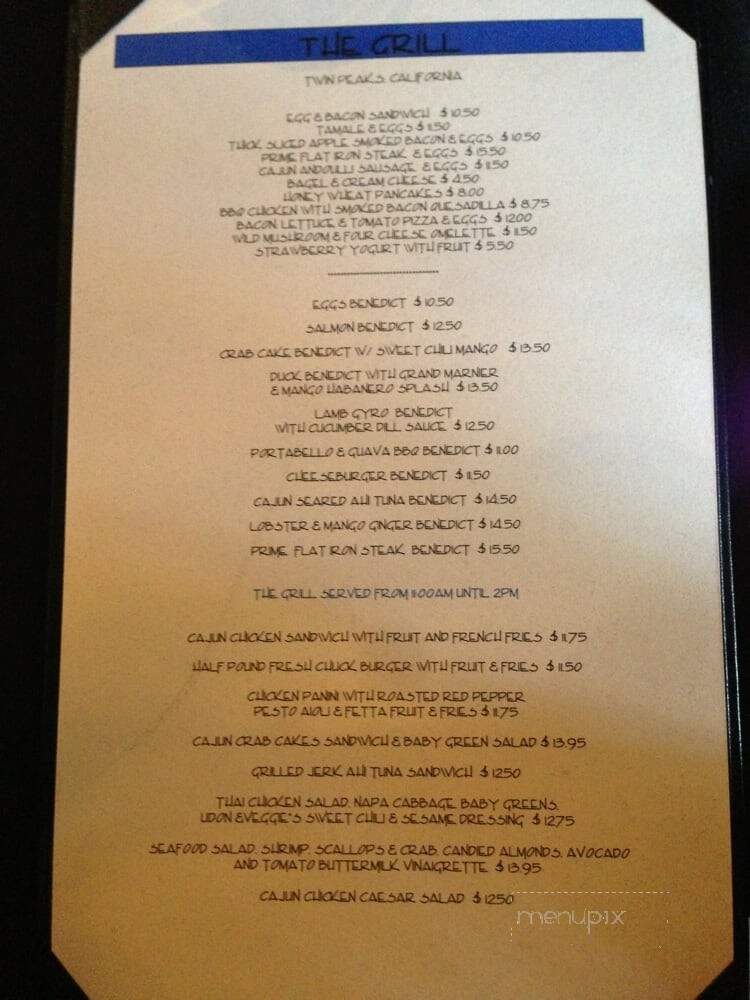 The Grill at Antlers Inn - Twin Peaks, CA menu_pic