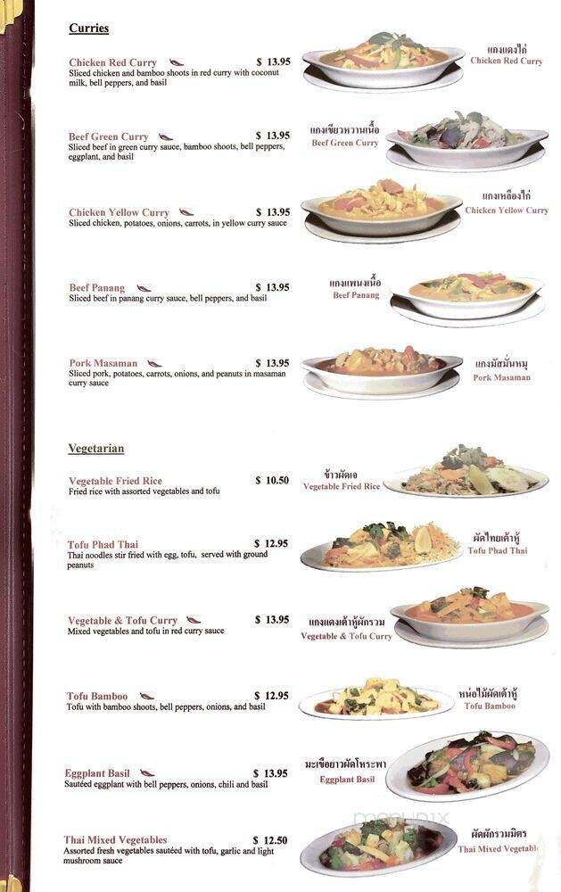 Thai Cafe - Irvine, CA menu_pic