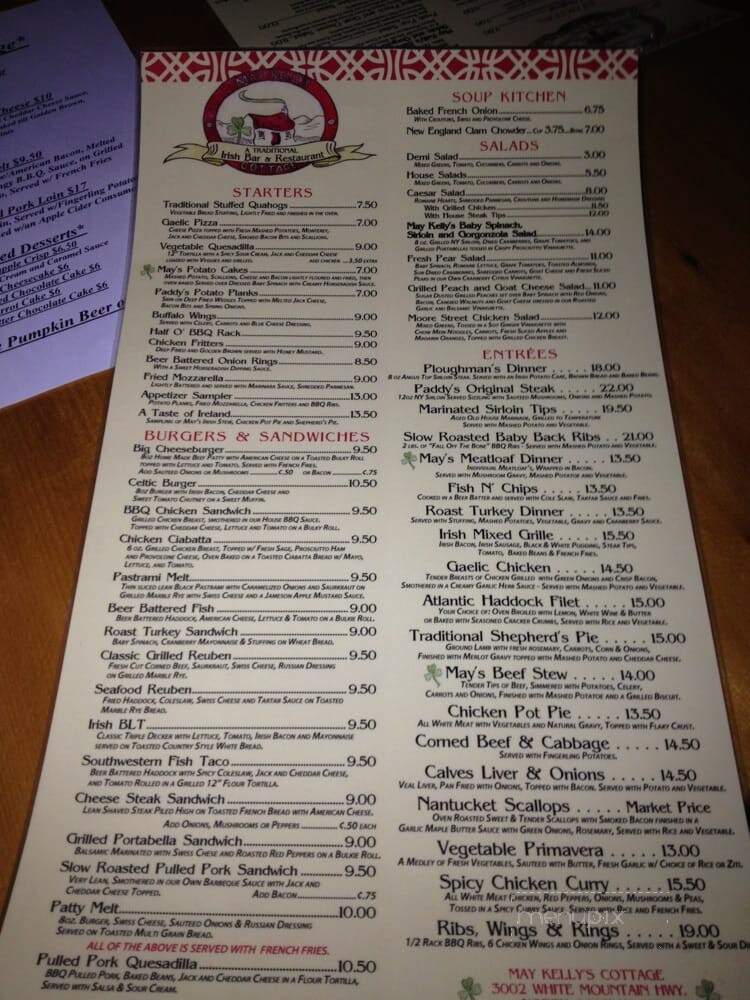 May Kelly's Irish Restaurant - North Conway, NH