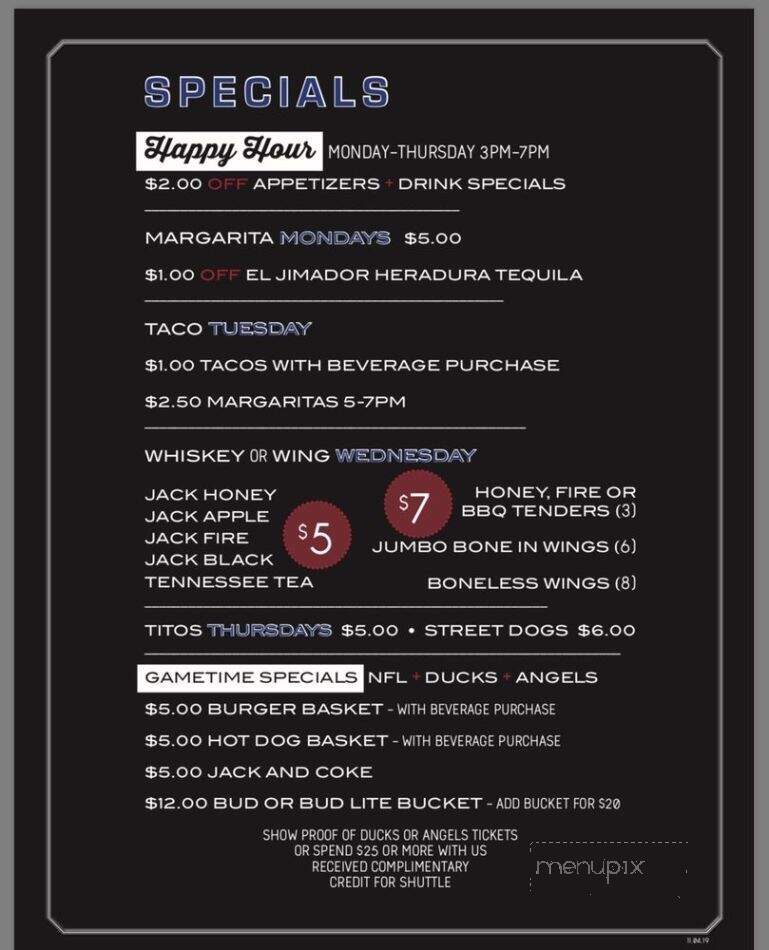 Rio Vista Inn - Anaheim, CA menu_pic