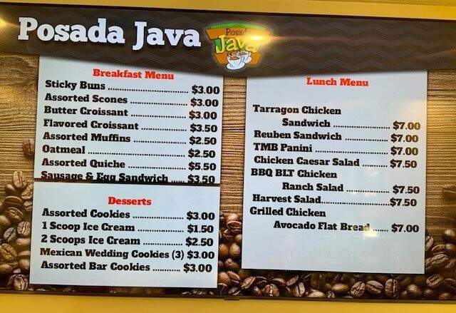 Posada Java - Green Valley, AZ menu_pic