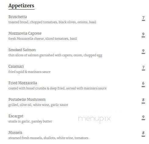 Cappuccino Italian Bistro - Richardson, TX menu_pic