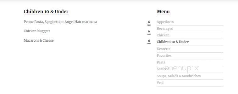 Cappuccino Italian Bistro - Richardson, TX menu_pic