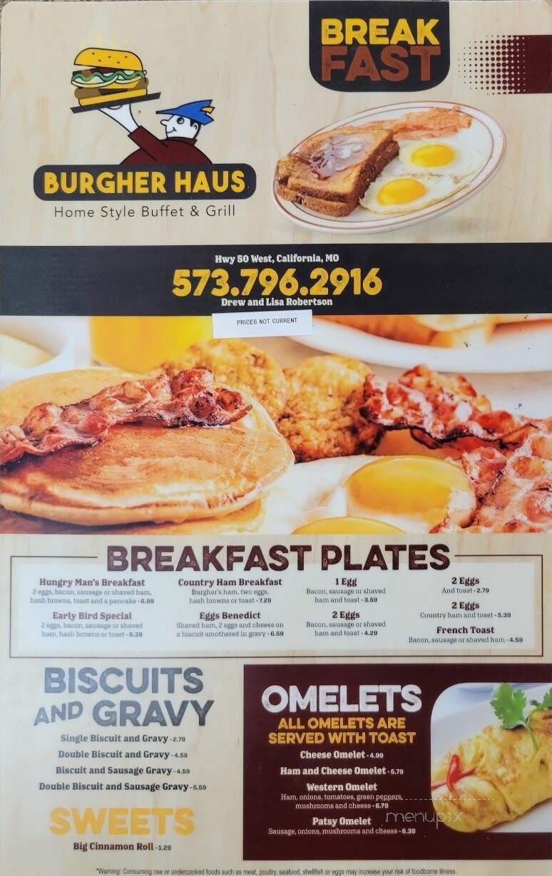 Burgher Haus - California, MO menu_pic