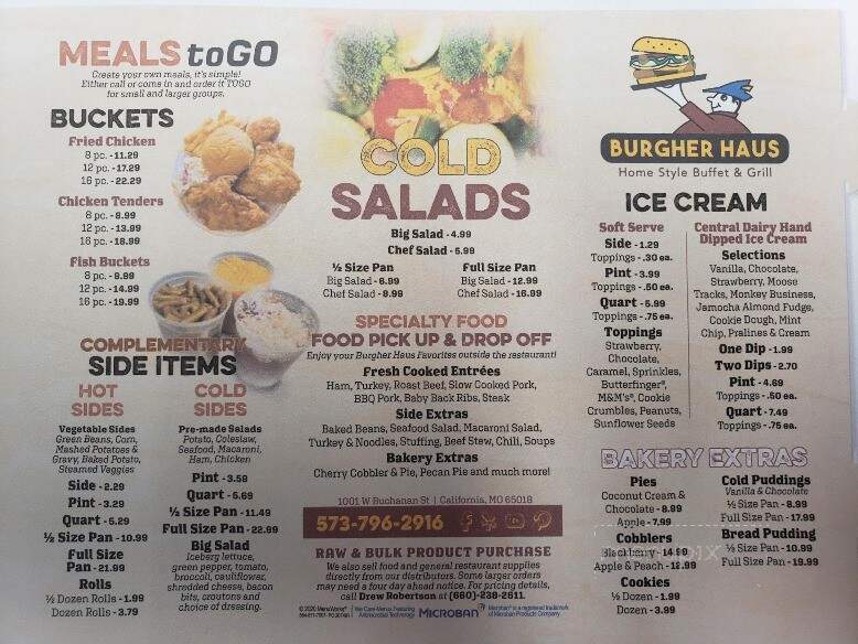 Burgher Haus - California, MO menu_pic