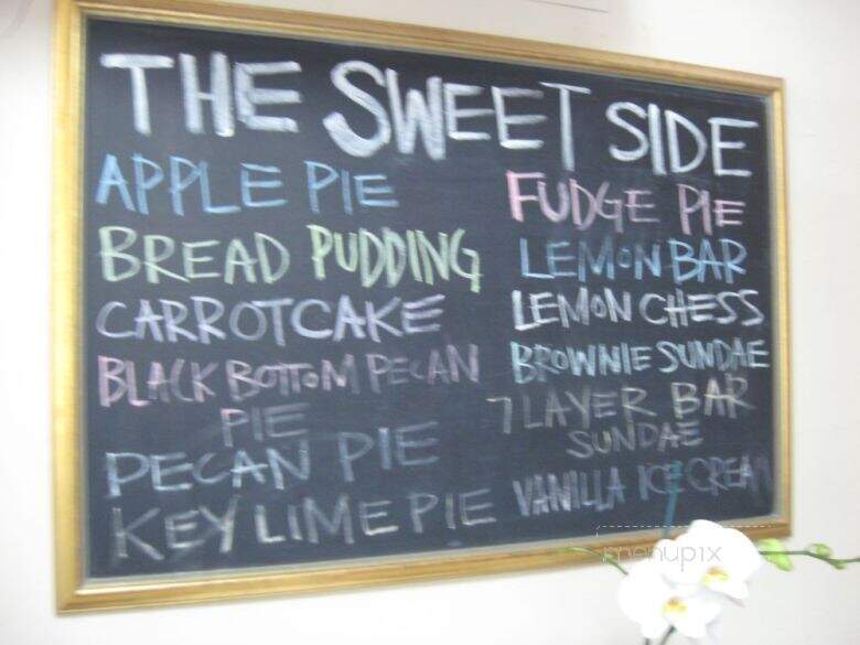 Side Street Restaurant - Raleigh, NC menu_pic