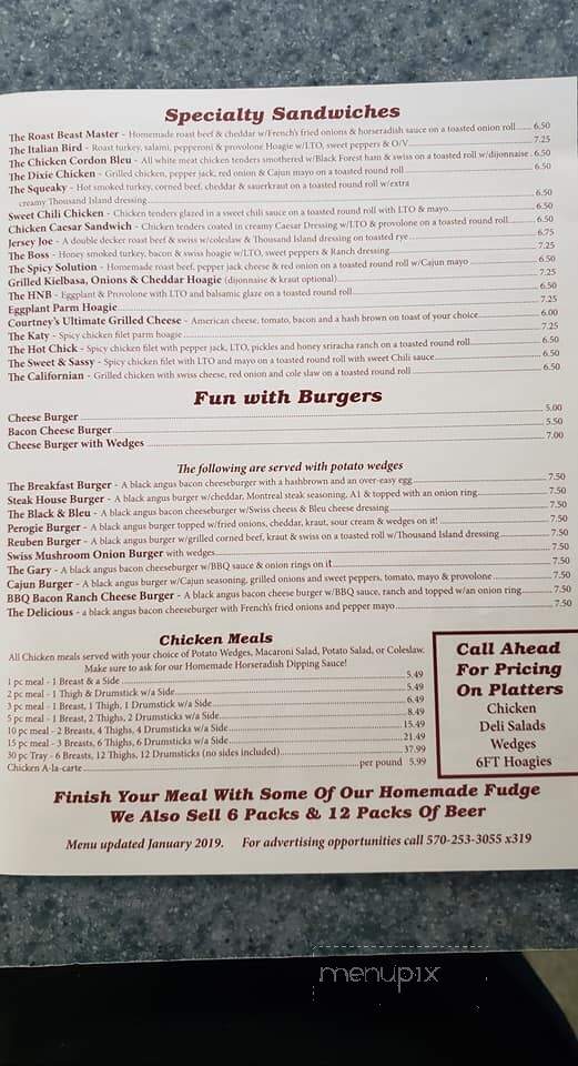 John's General Store - Hawley, PA menu_pic