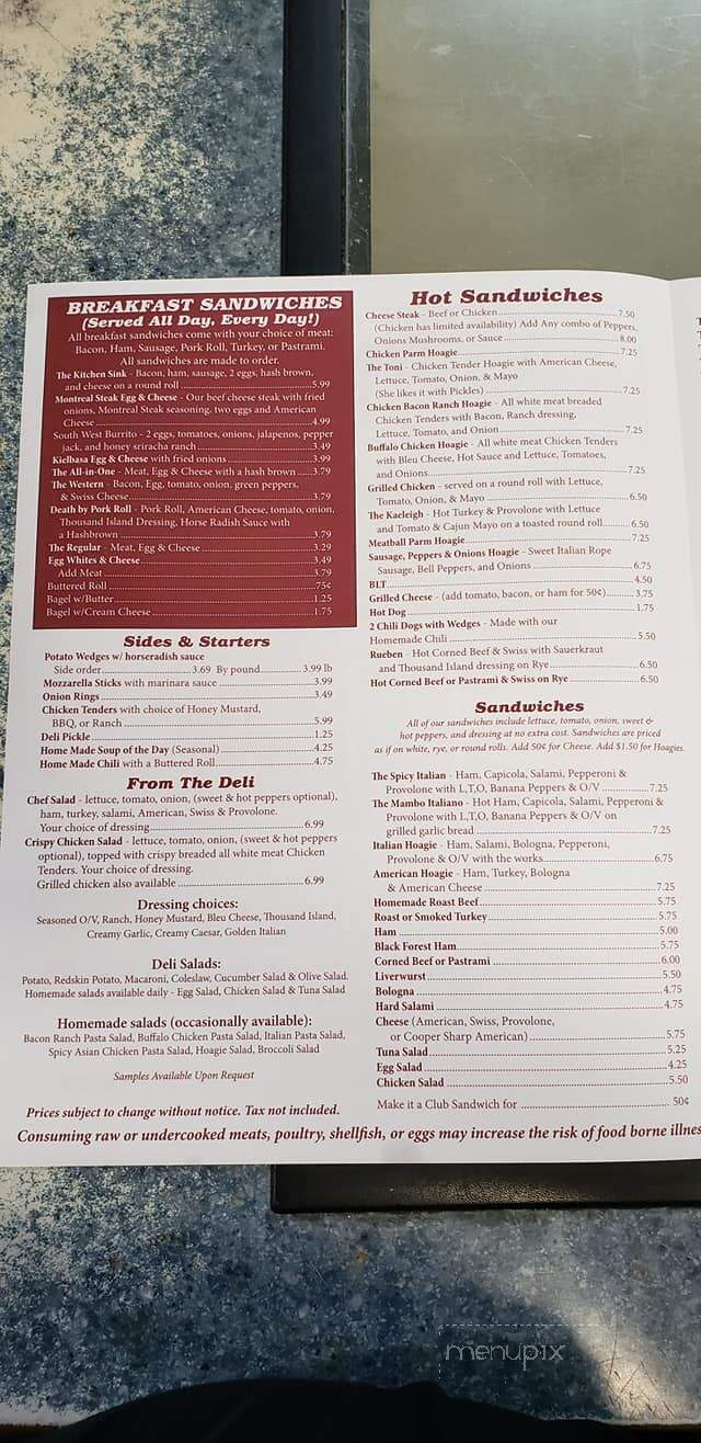 John's General Store - Hawley, PA menu_pic