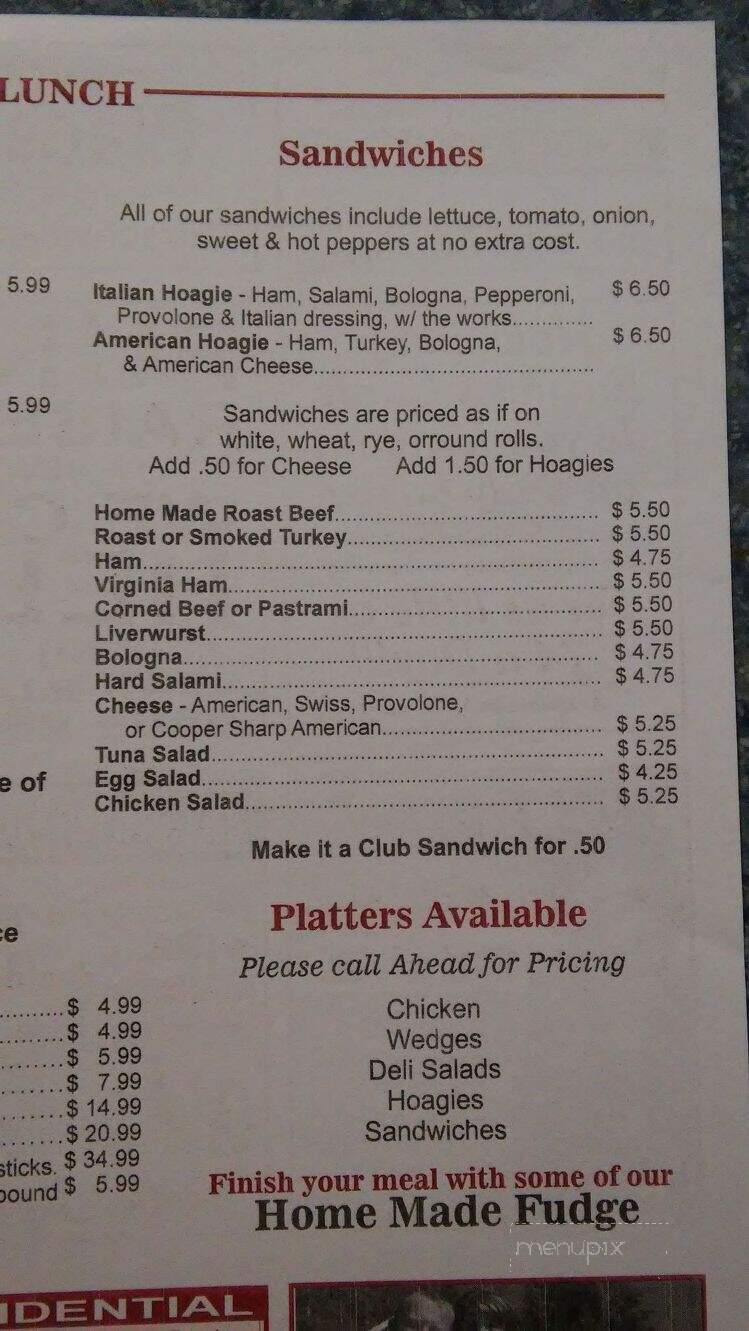 John's General Store - Hawley, PA menu_pic