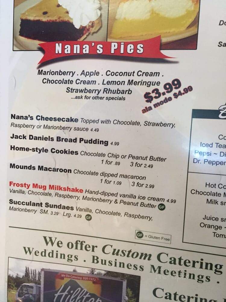 Hilltop Restaurant - Bellingham, WA menu_pic