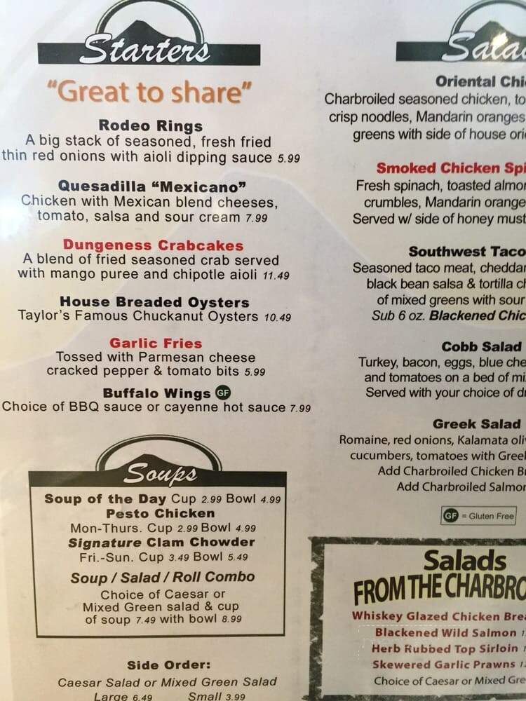 Hilltop Restaurant - Bellingham, WA menu_pic