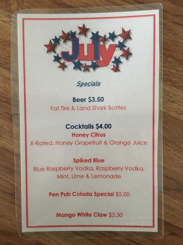 Peninsula Pub - Baileys Harbor, WI menu_pic