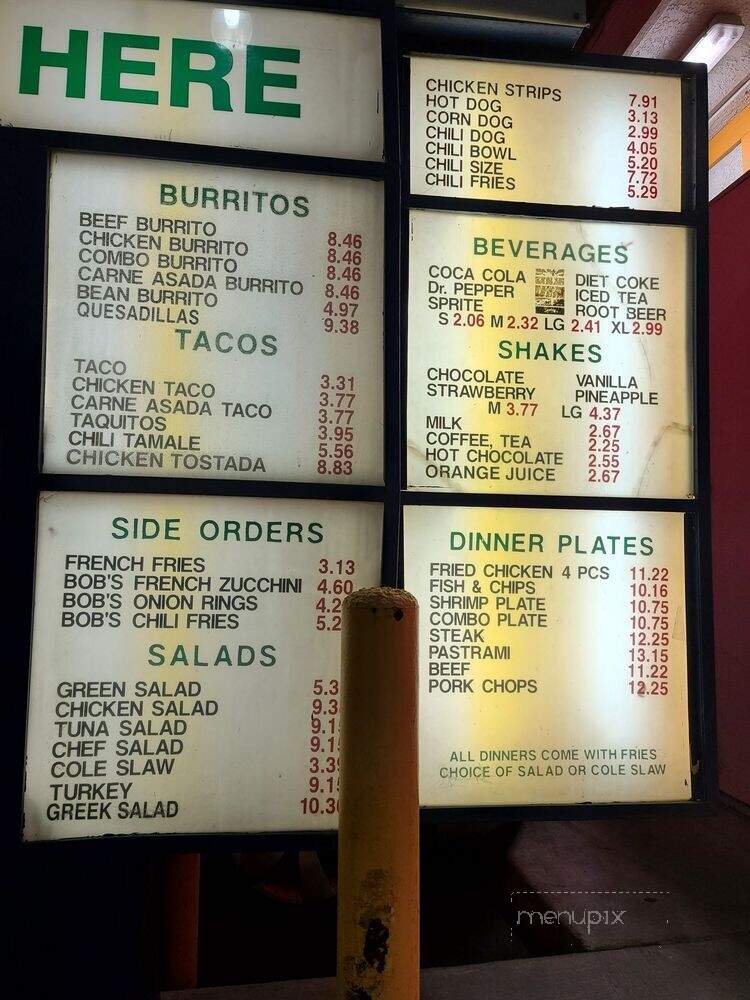 Bob's Burgers - Westminster, CA menu_pic