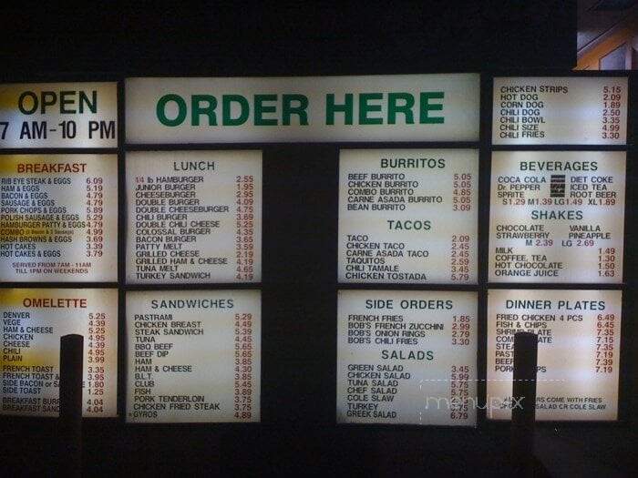 Bob's Burgers - Westminster, CA menu_pic
