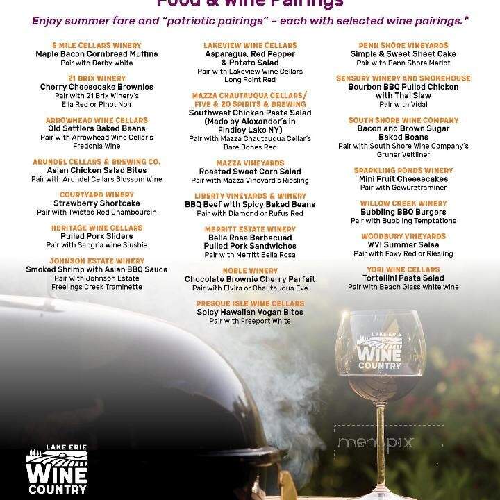 Yori Wine Cellars - North East, PA menu_pic