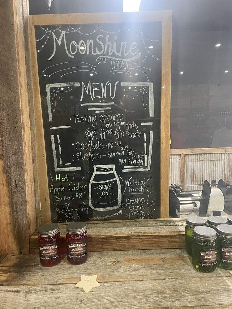 Kentucky Mist Distillery - Myrtle Beach, SC menu_pic
