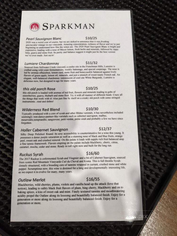 Elemental Cider - Arlington, WA menu_pic