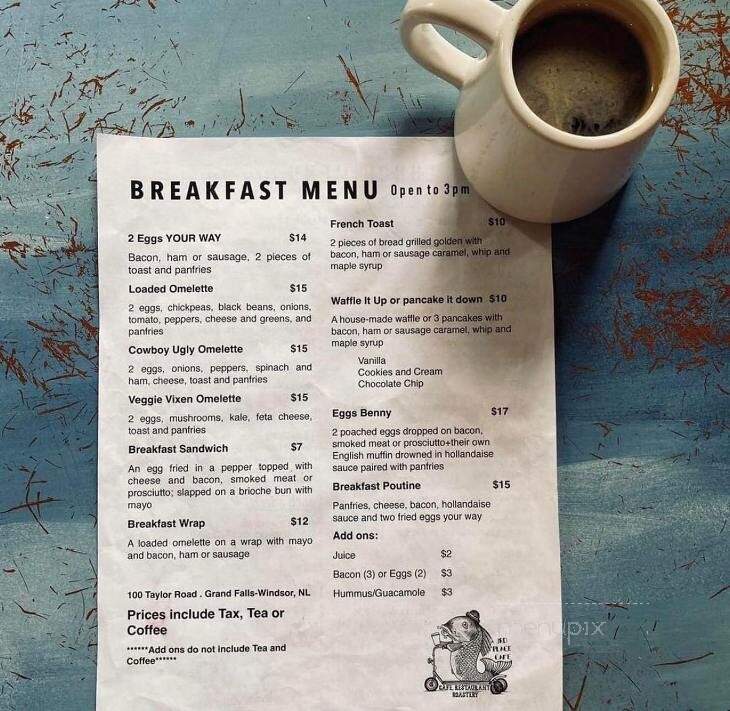 The Third Place - Grand Falls-Windsor, NL menu_pic