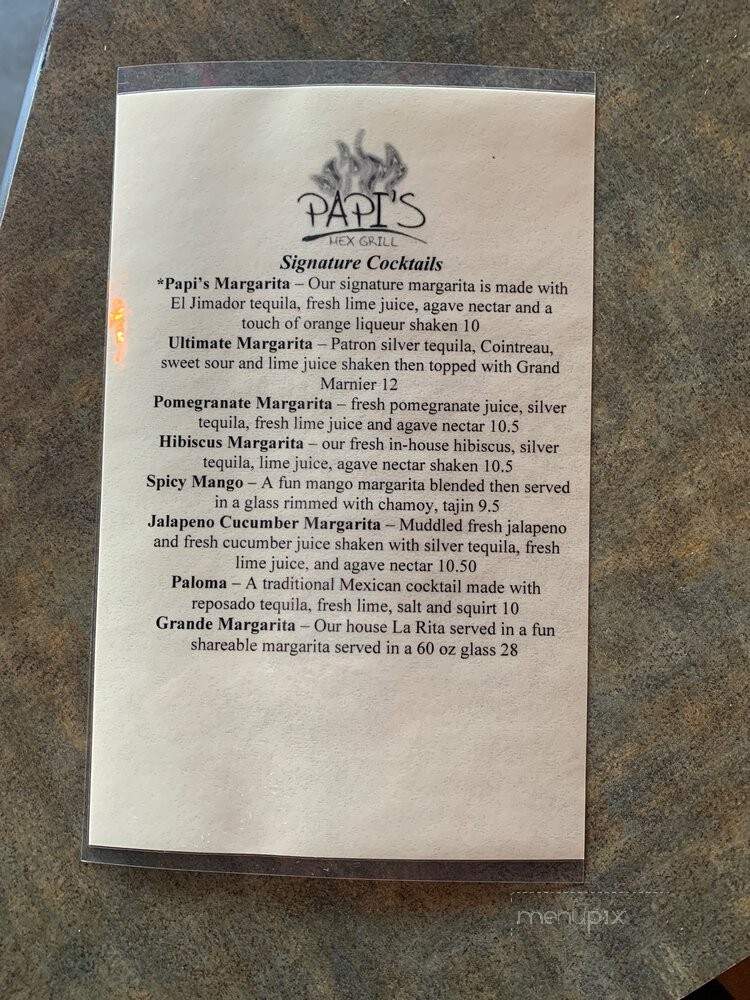 Papi's Mex Grill - Madera, CA menu_pic