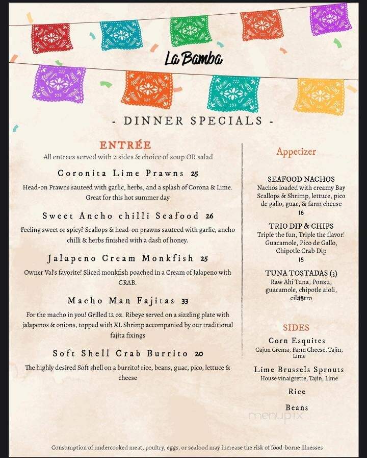 La Bamba - Long Beach Township, NJ menu_pic