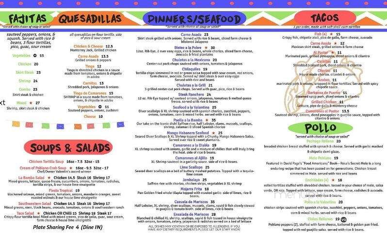 La Bamba - Long Beach Township, NJ menu_pic