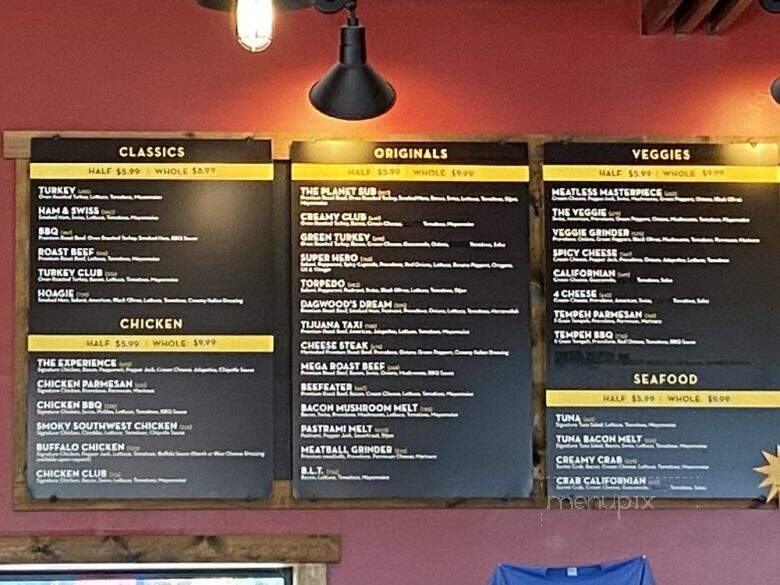 Planet Sub - Bourbon, MO menu_pic
