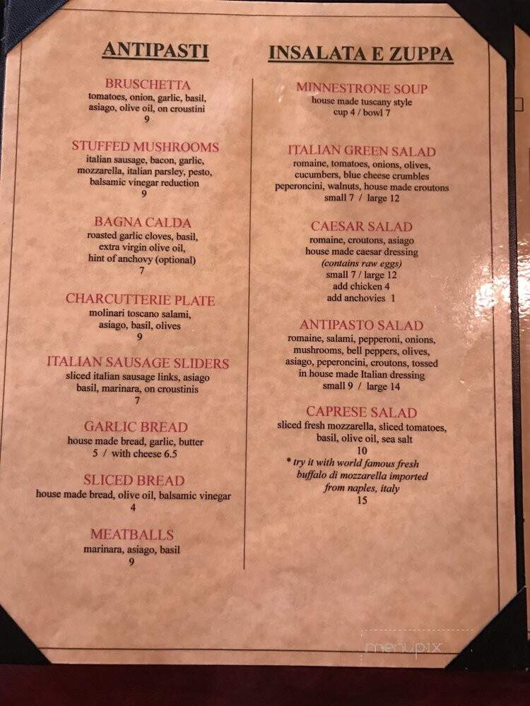 Pizza Bene! - Placerville, CA menu_pic
