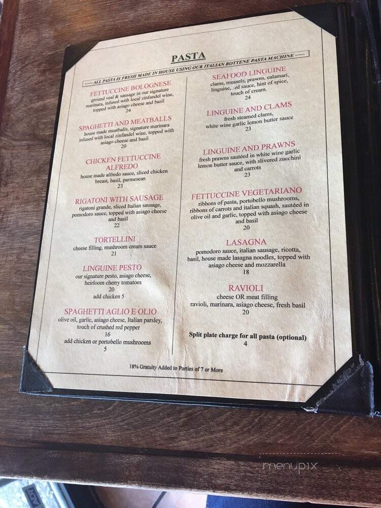 Pizza Bene! - Placerville, CA menu_pic