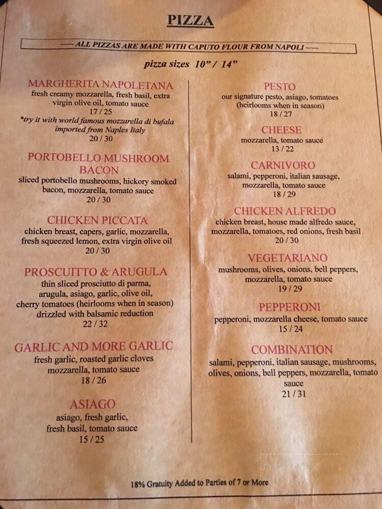 Pizza Bene! - Placerville, CA menu_pic
