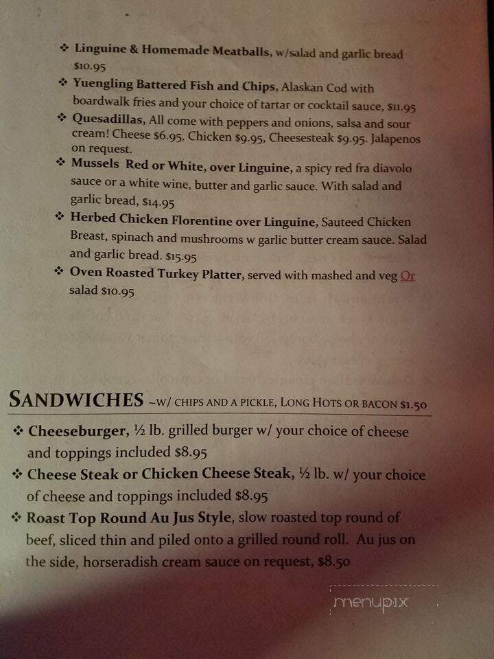 Ron's Crooked Hill Tavern - Pottstown, PA menu_pic