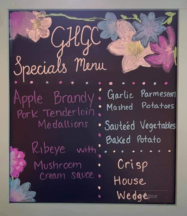 Green Hills Golf Club Restaurant - Mount Vernon, IL menu_pic