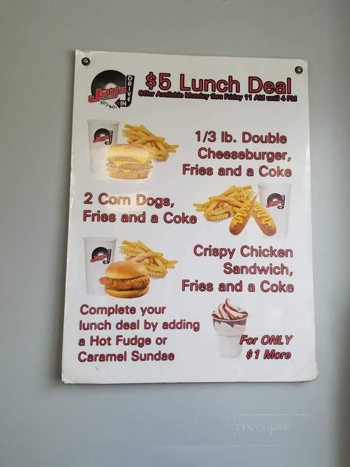 Jay's Drive In - Oregon, IL menu_pic